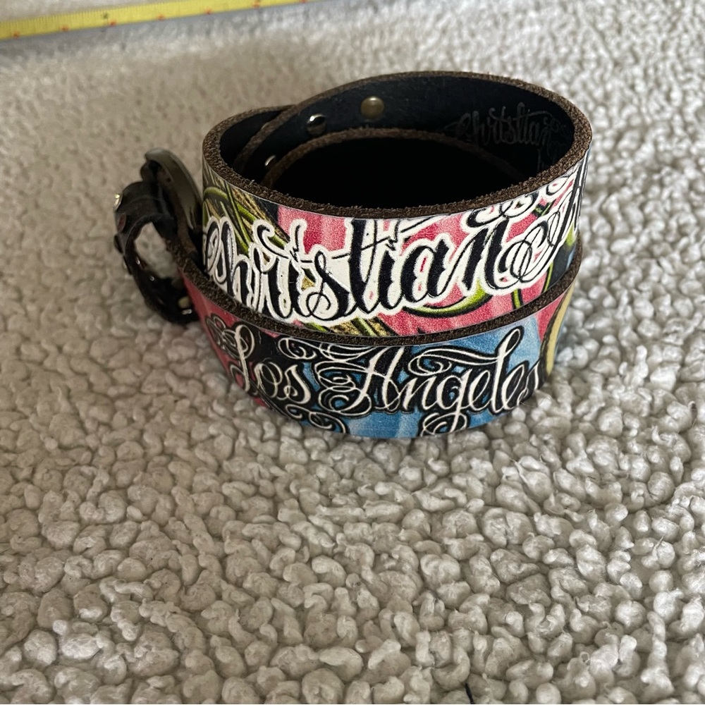 Vintage Rare Christian Audigier Belt